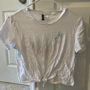 white barbados beach theme crop top